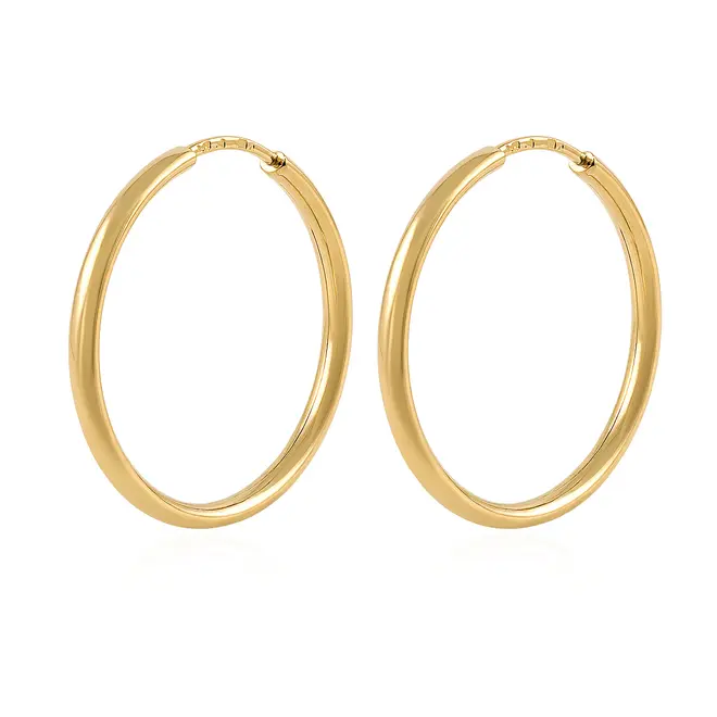 Par de Brincos Argola em Ouro Amarelo 18K 126326 126326