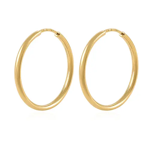 Par de Brincos Argola em Ouro Amarelo 18K 126326 126326
