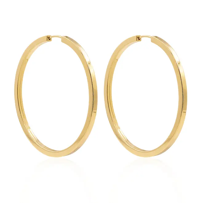 Par de Brincos Argola em Ouro Amarelo 18K 126333