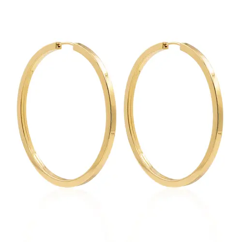 Par de Brincos Argola em Ouro Amarelo 18K 126333
