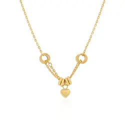 Colar em Ouro Amarelo 18k com pingente coração  126341