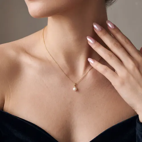 Pingente em Ouro Amarelo 18k com Pérola