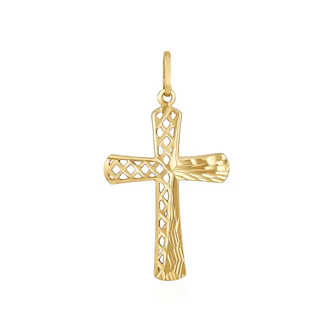 Pingente Cruz de Ouro Amarelo 18k