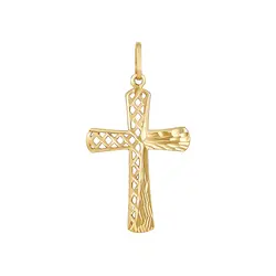 Pingente Cruz de Ouro Amarelo 18k