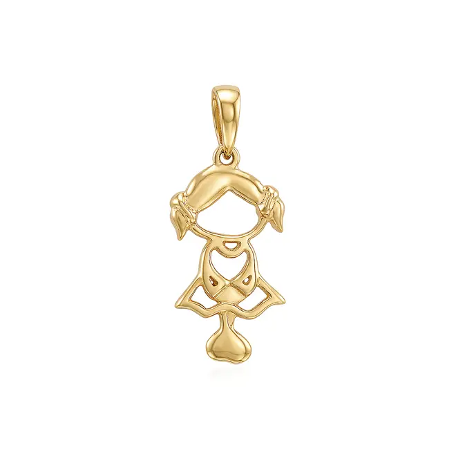 Pingente Menina em Ouro Amarelo 18K 126346