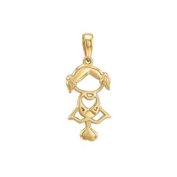 Pingente Menina em Ouro Amarelo 18K 126346