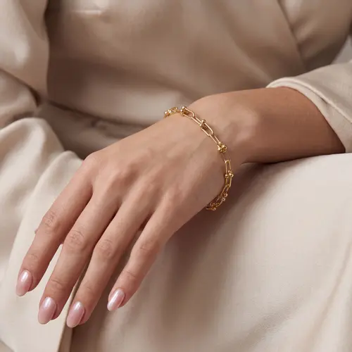 Pulseira Estilo Tiffany de Ouro Amarelo 126507