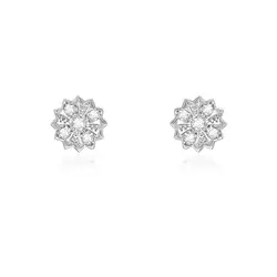 Par de Brincos de Ouro modelo Chuveiro com 10 Pts em Diamantes